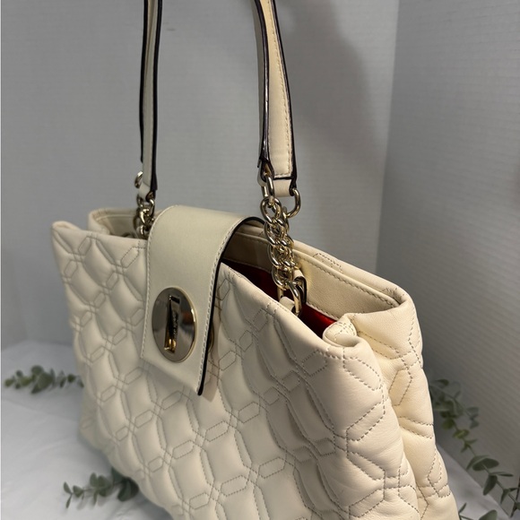 Kate Spade light  Cream Quilted Tote Bag - Picture 11 of 16